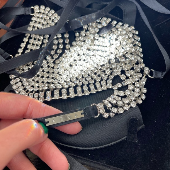 AREA NYC 💎 CRYSTAL FACE MASK 💎 SOLD OUT 💎 NEVER WORN - Picture 11 of 12